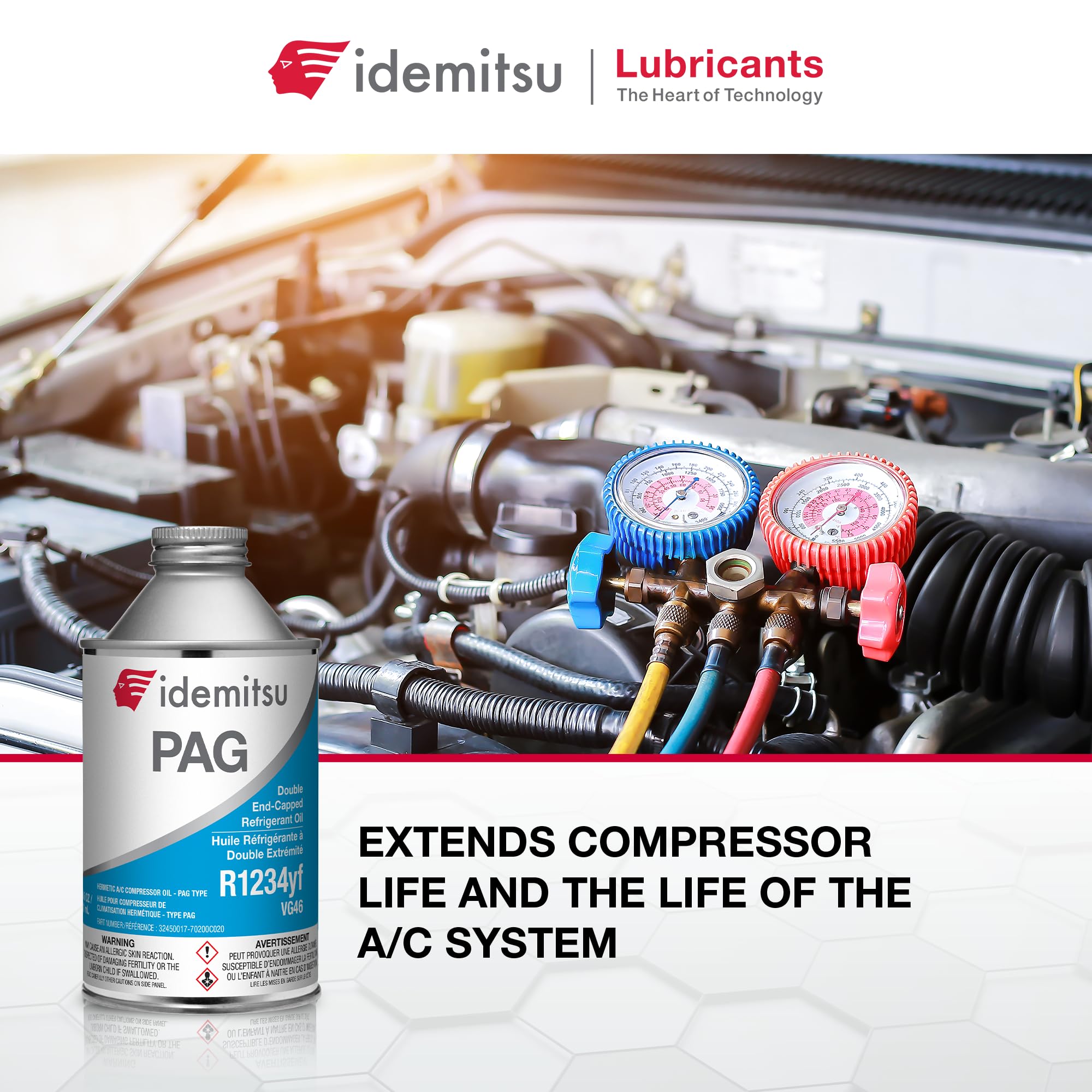 Amazon.com: Idemitsu PAG A/C Compressor Hermetic Oil 1234yf - 8.45